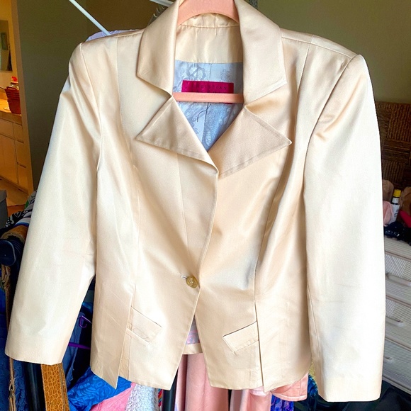 EUC Vintage Christian Lacroix Satin Jacket - Size 6